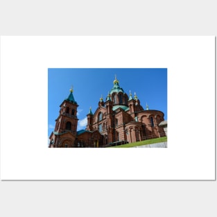 Red brick Uspenski Cathedral Posters and Art